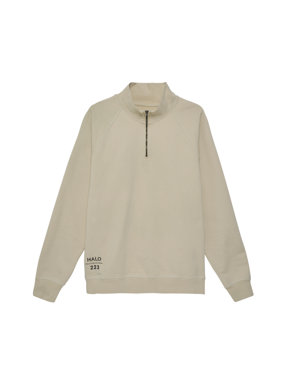 HALO HEAVY GRAPHIC HALFZIP, OYSTER GRAY, packshot