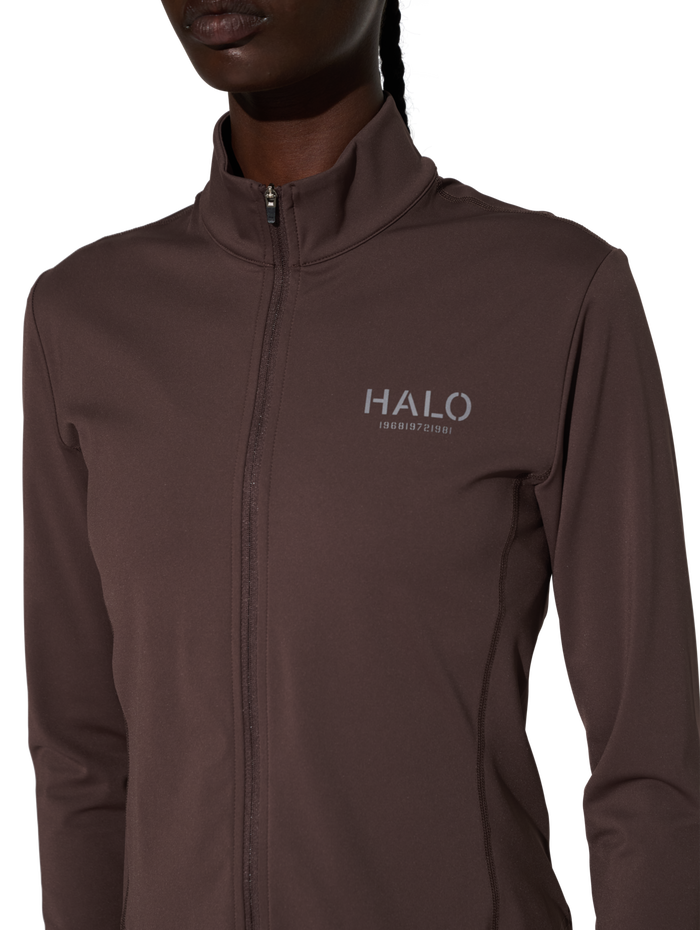 HALO WOMENS TRAINING ZIP SHIRT, BRACKEN, model