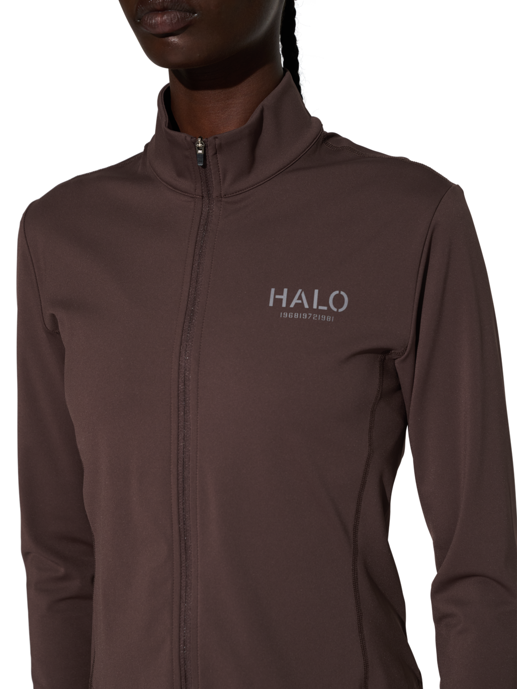 HALO WOMENS TRAINING ZIP SHIRT, BRACKEN, model