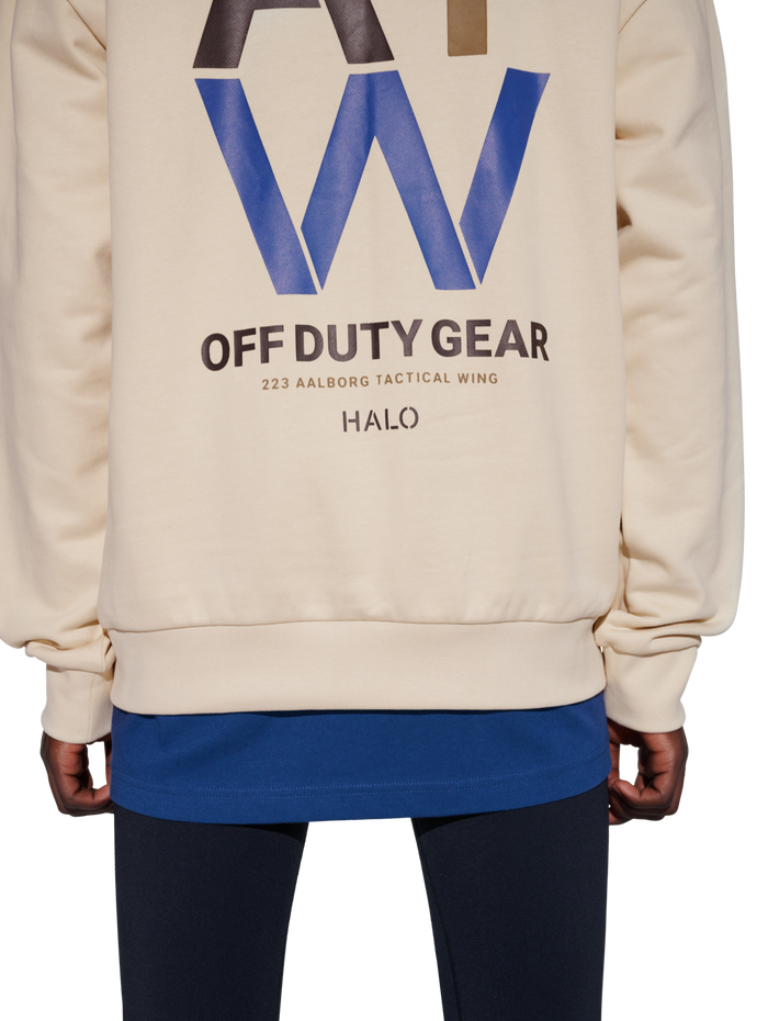 HALO DUTY CREW, OYSTER GRAY, model