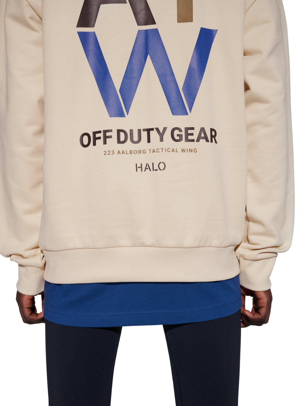 HALO DUTY CREW, OYSTER GRAY, model