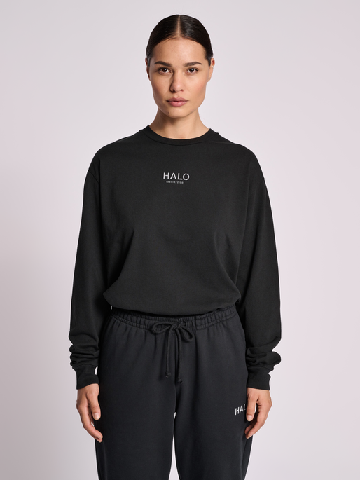 HALO GRAPHIC L/S TEE, BLACK, model