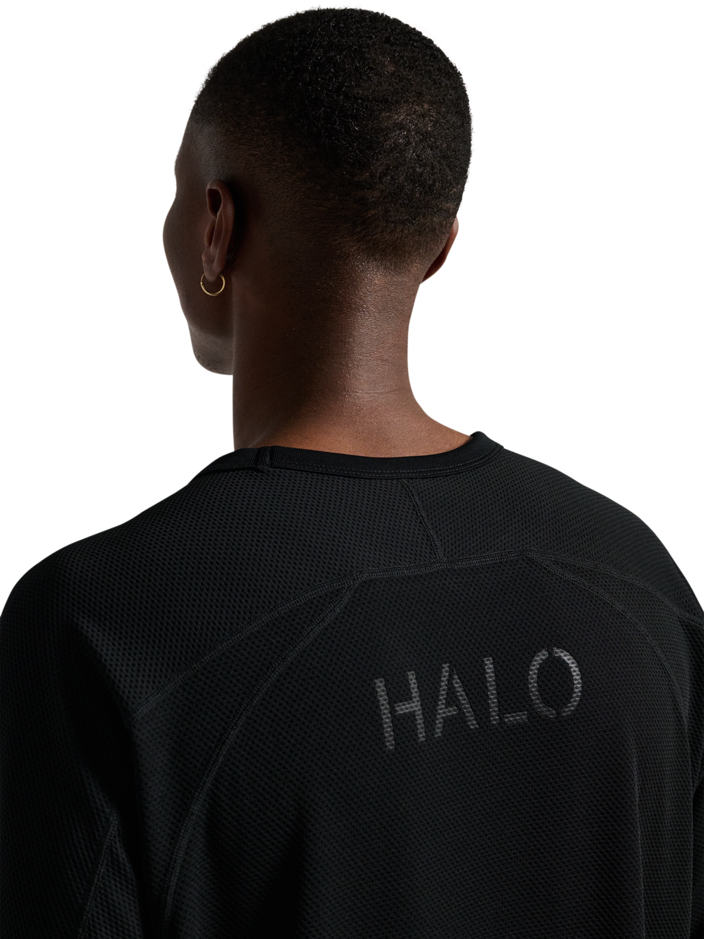 HALO SORONA BOXY T-SHIRT, BLACK, model