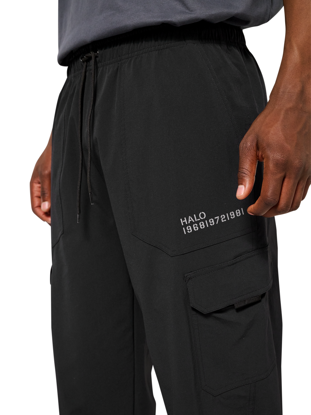 HALO TRAIL PANTS, BLACK, model