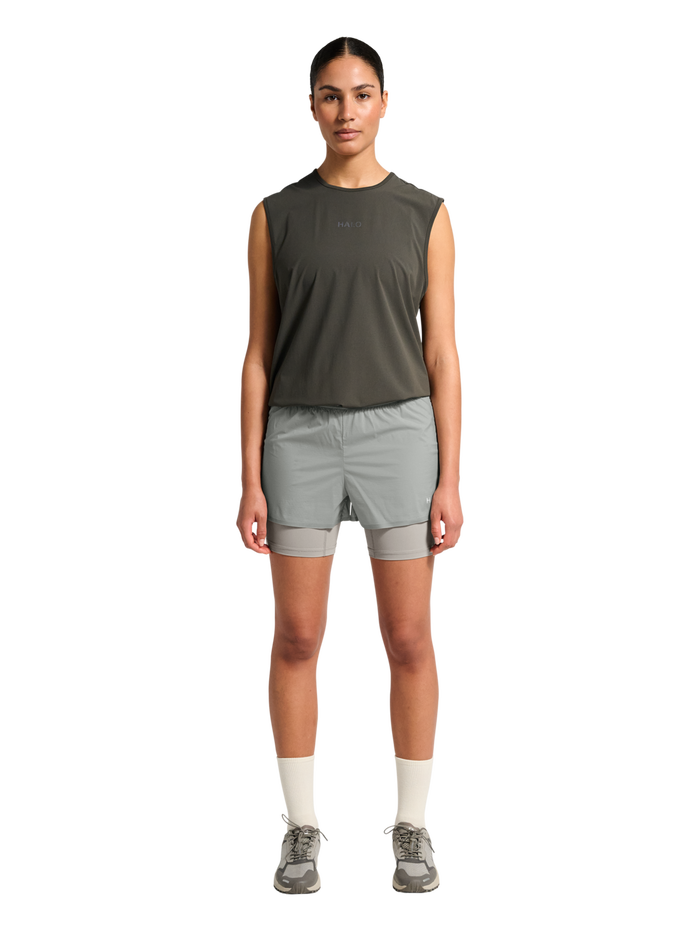 HALO 2 in 1 RUNNING SHORT, STORM GRAY, model