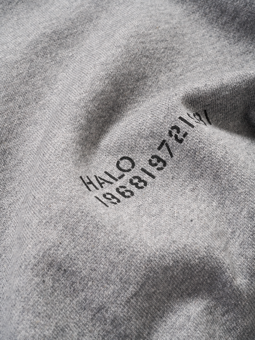 HALO ESSENTIAL CREW, GREY MELANGE, packshot