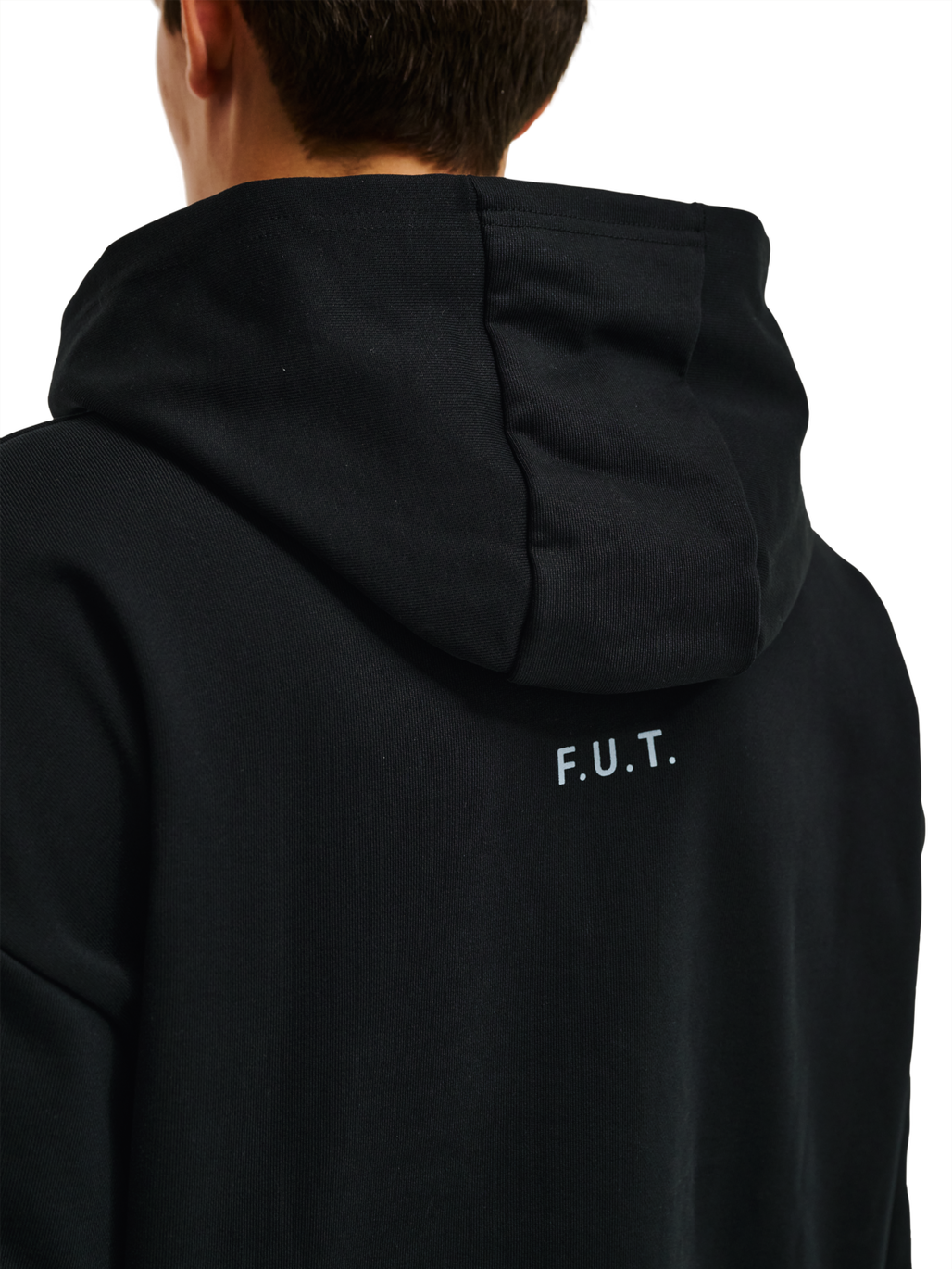 HALO ESSENTIAL HOODIE, BLACK, model