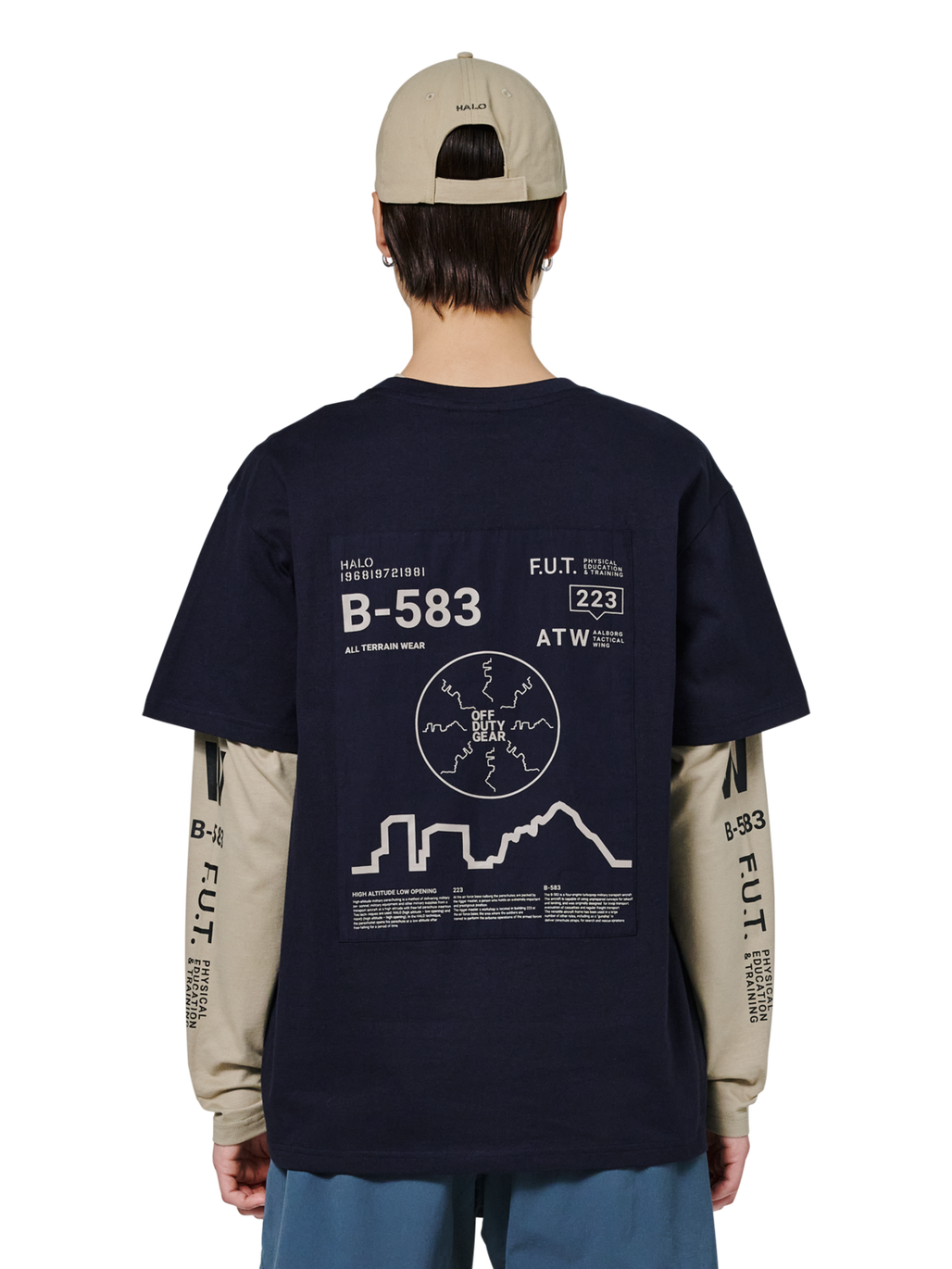 HALO GRAPHIC T-SHIRT 01, DEEP WELL, model