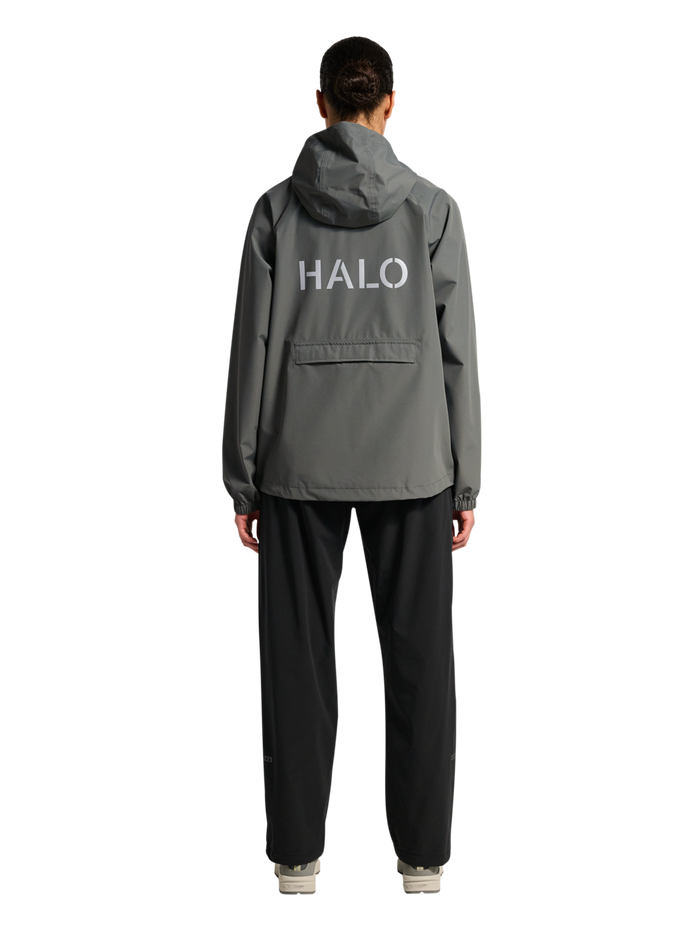 HALO RAIN JACKET, GUNMETAL, model
