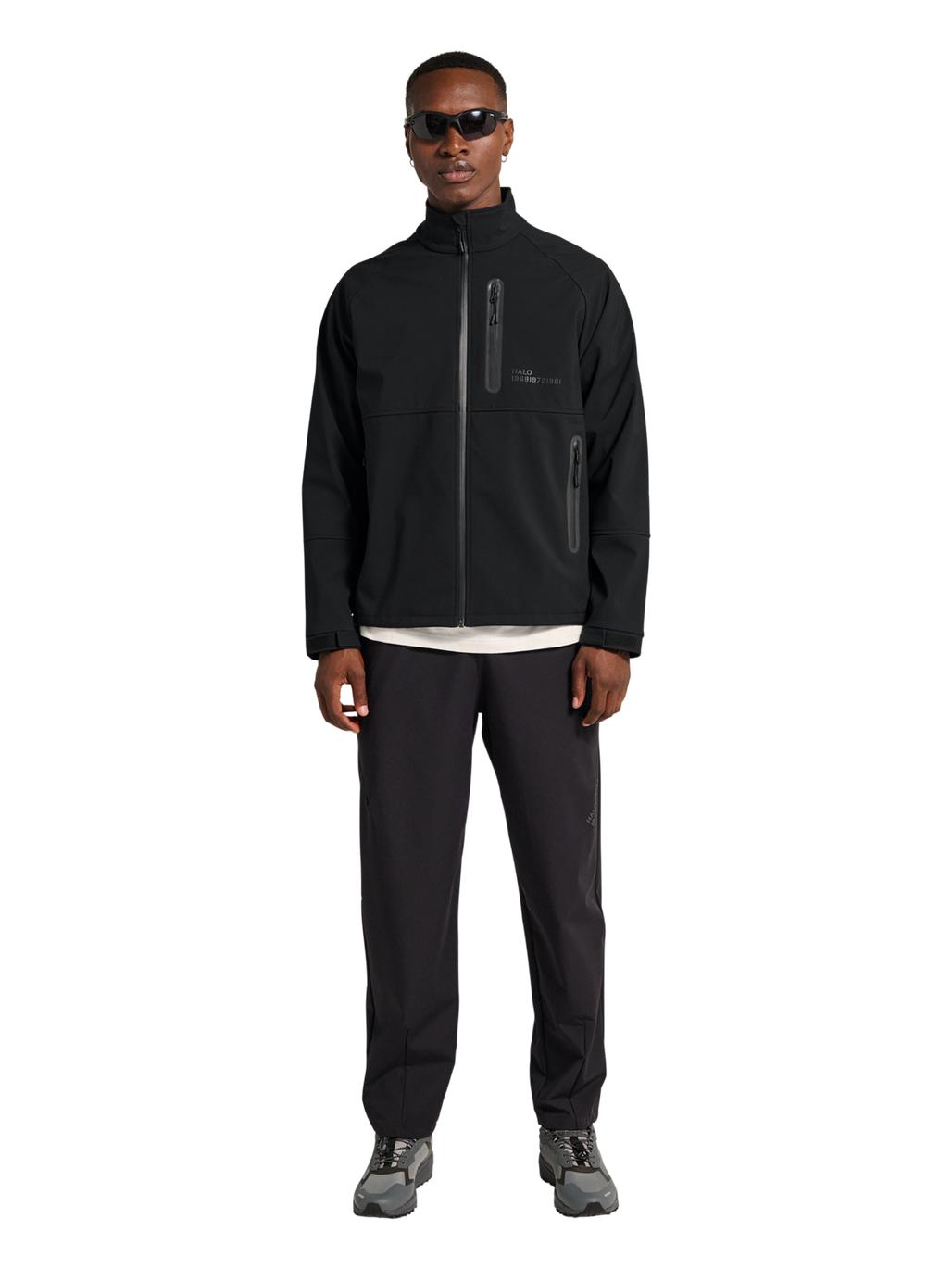 HALO ELITE SOFTSHELL JACKET, BLACK, model
