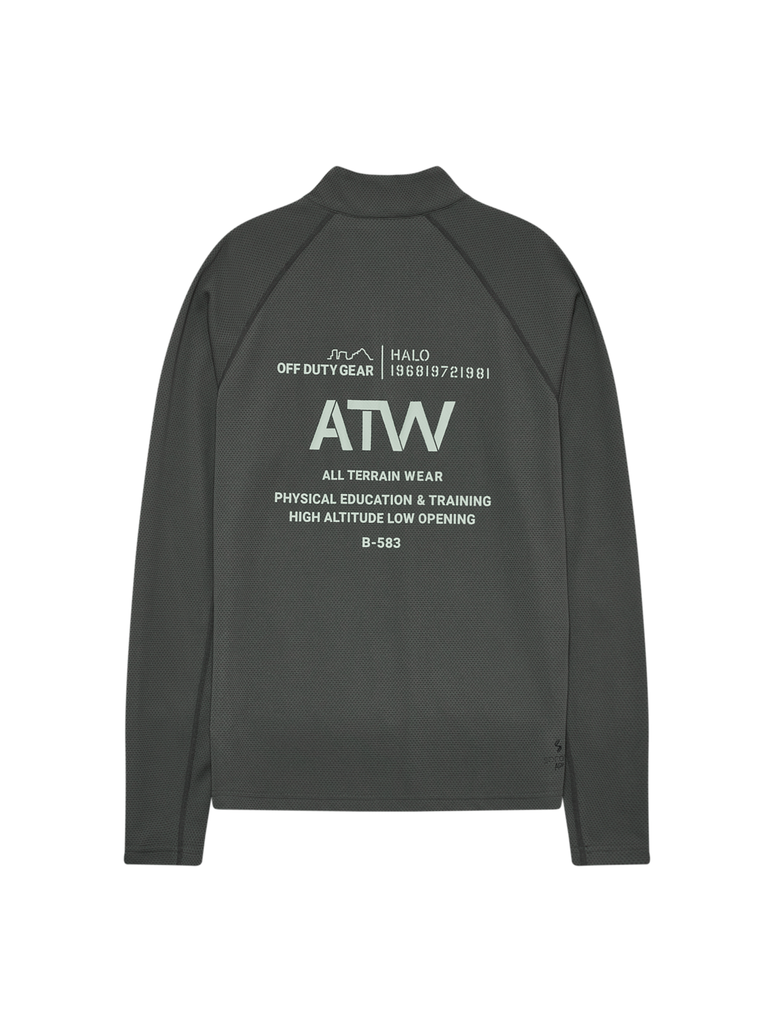 HALO SORONA HALF ZIP, GUNMETAL, packshot