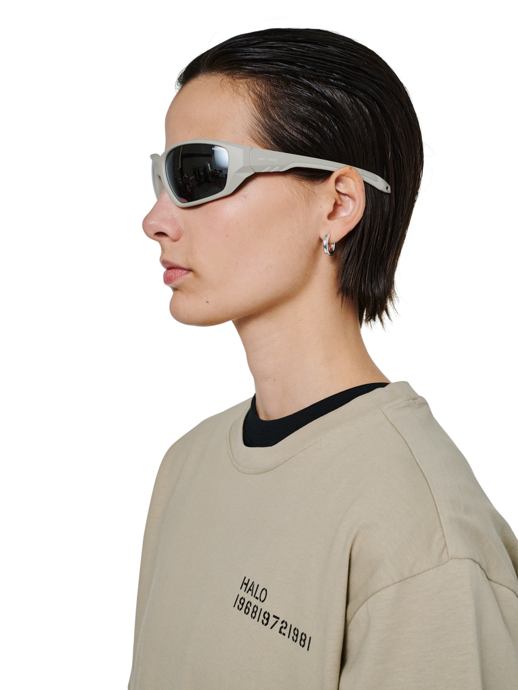 HALO X MESSY WEEKEND SUNGLASS NO 2, BLACK/SILVER, model