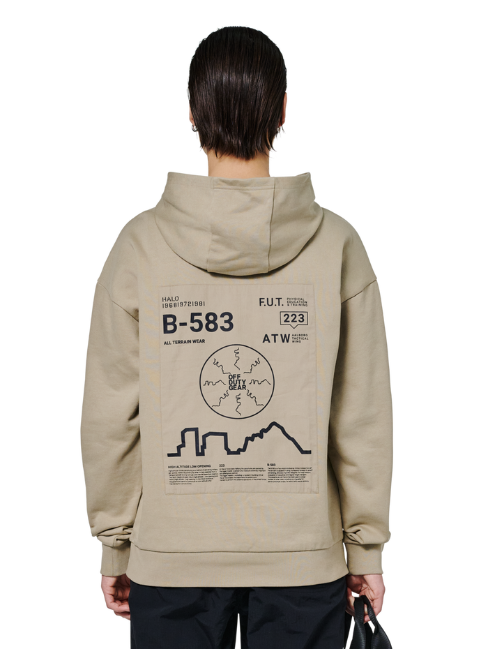 HALO GRAPHIC HOODIES, SENECA ROCK, model