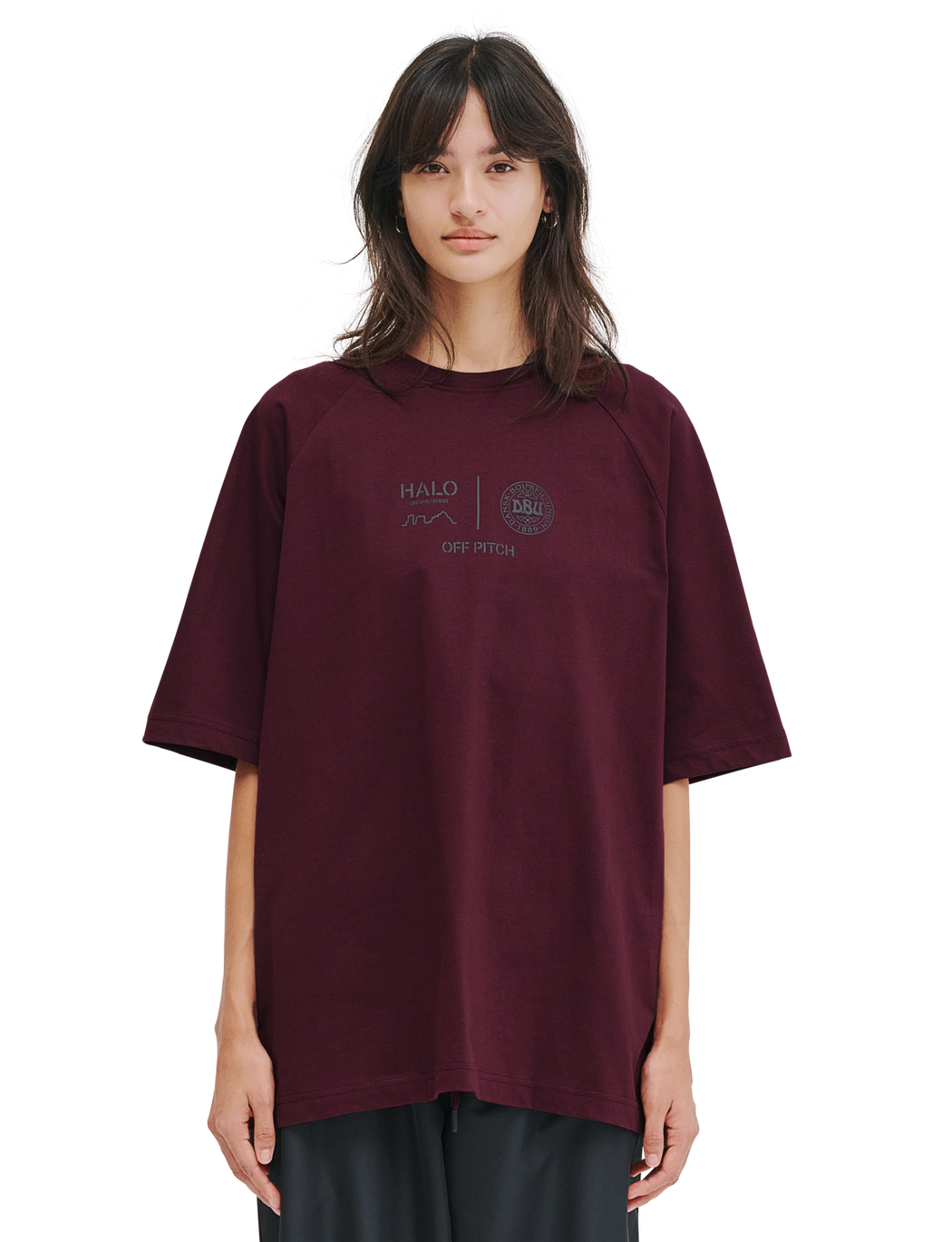 HALO DBU BOXY T-SHIRT, PORT ROYALE, model