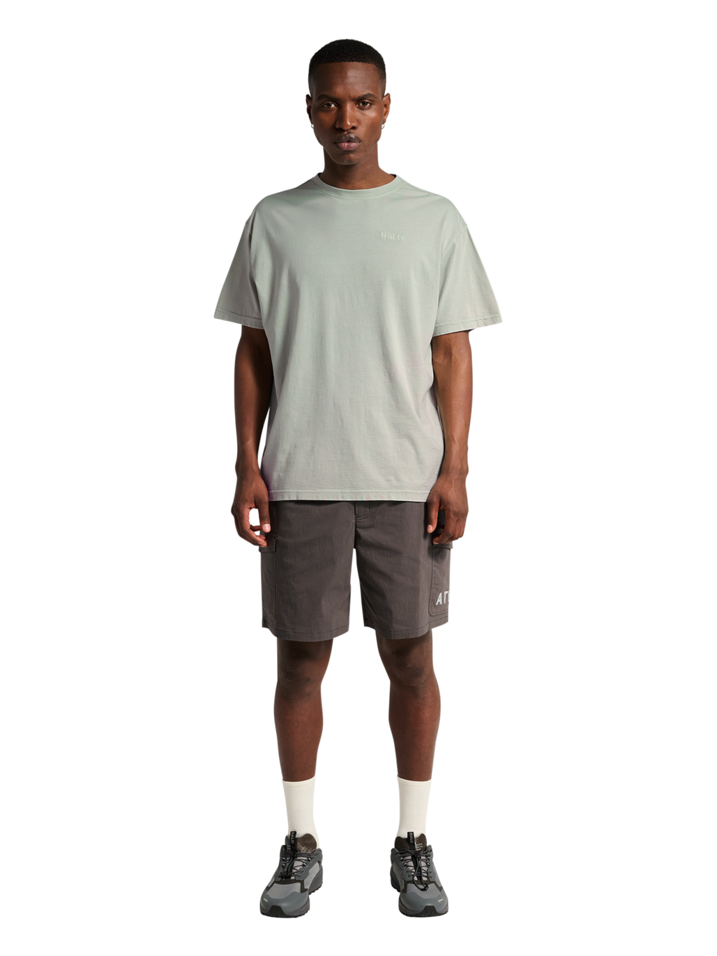 HALO LOGO T-SHIRT 2.0, STORM GRAY, model