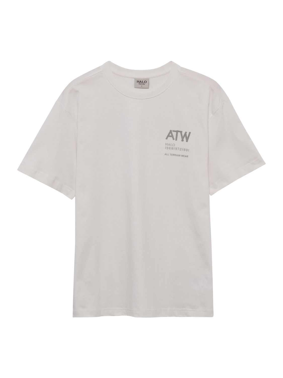 HALO GRAPHIC T-SHIRT, MARSHMALLOW/SILVER, packshot