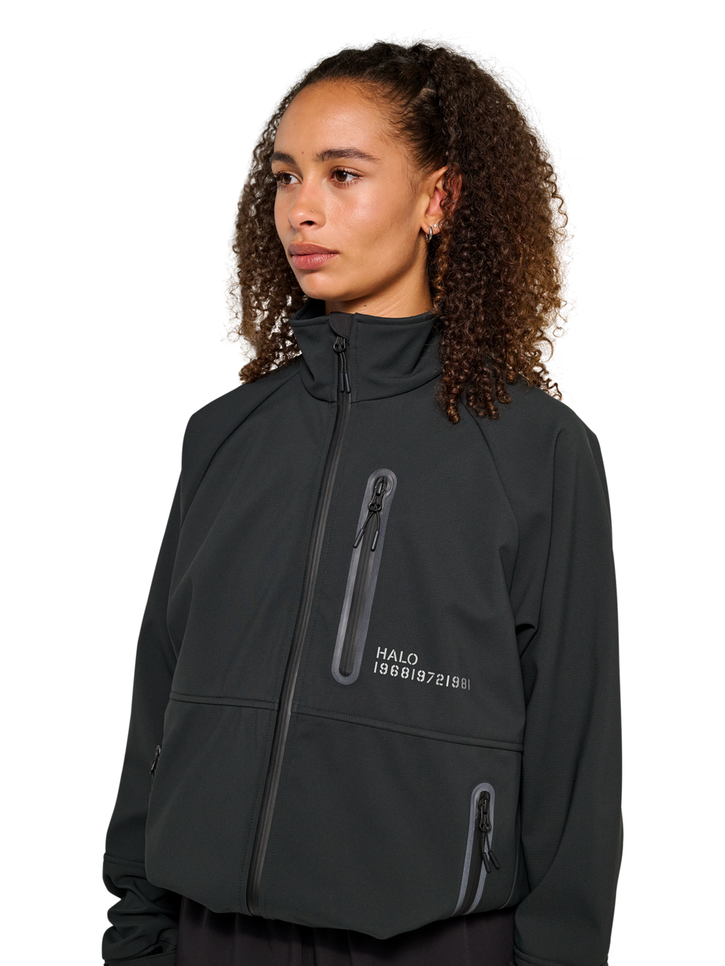 HALO ELITE SOFTSHELL JACKET, BLACK, model
