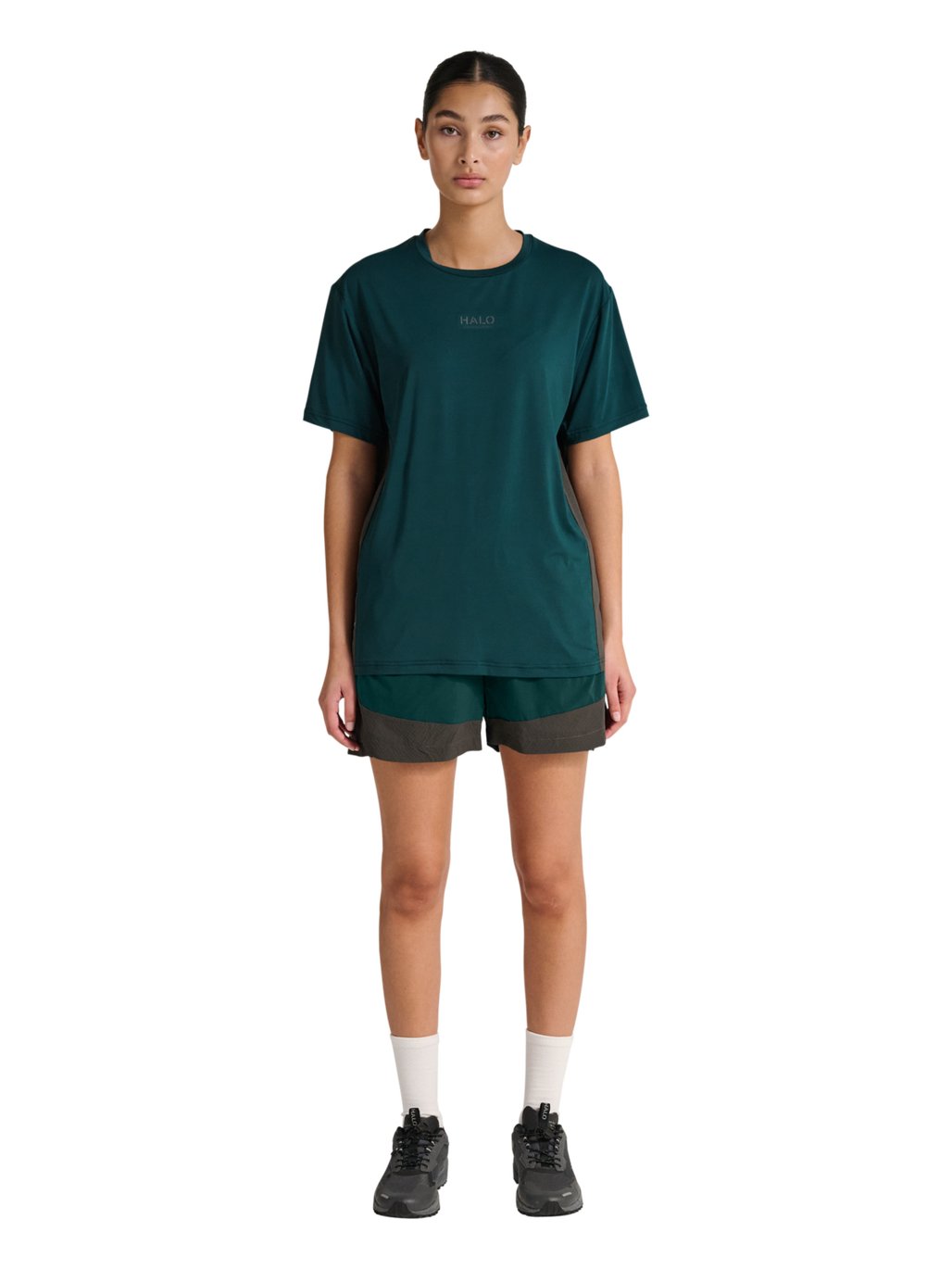 HALO DIVISION T-SHIRT, SEA MOSS, model