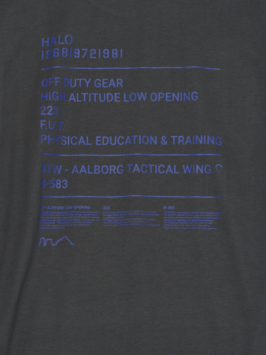 HALO GRAPHIC T-SHIRT, ASPHALT, packshot