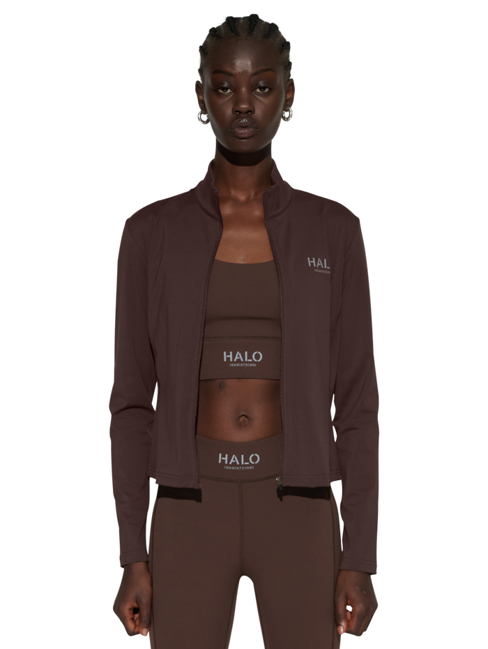 HALO WOMENS TRAINING ZIP SHIRT, BRACKEN, model