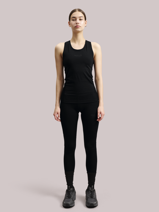 HALO WOMENS RACERBACK TANK, BLACK, model