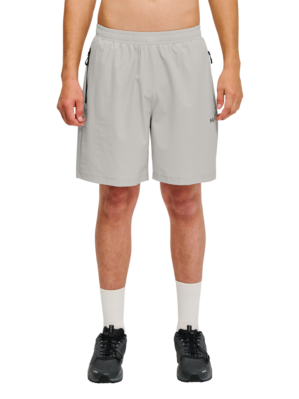 HALO APEX SHORTS, SILVER LINING, model