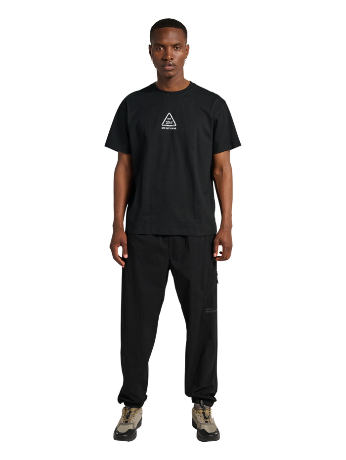 HALO GRAPHIC T-SHIRT, BLACK/OLIVE DRAB, model