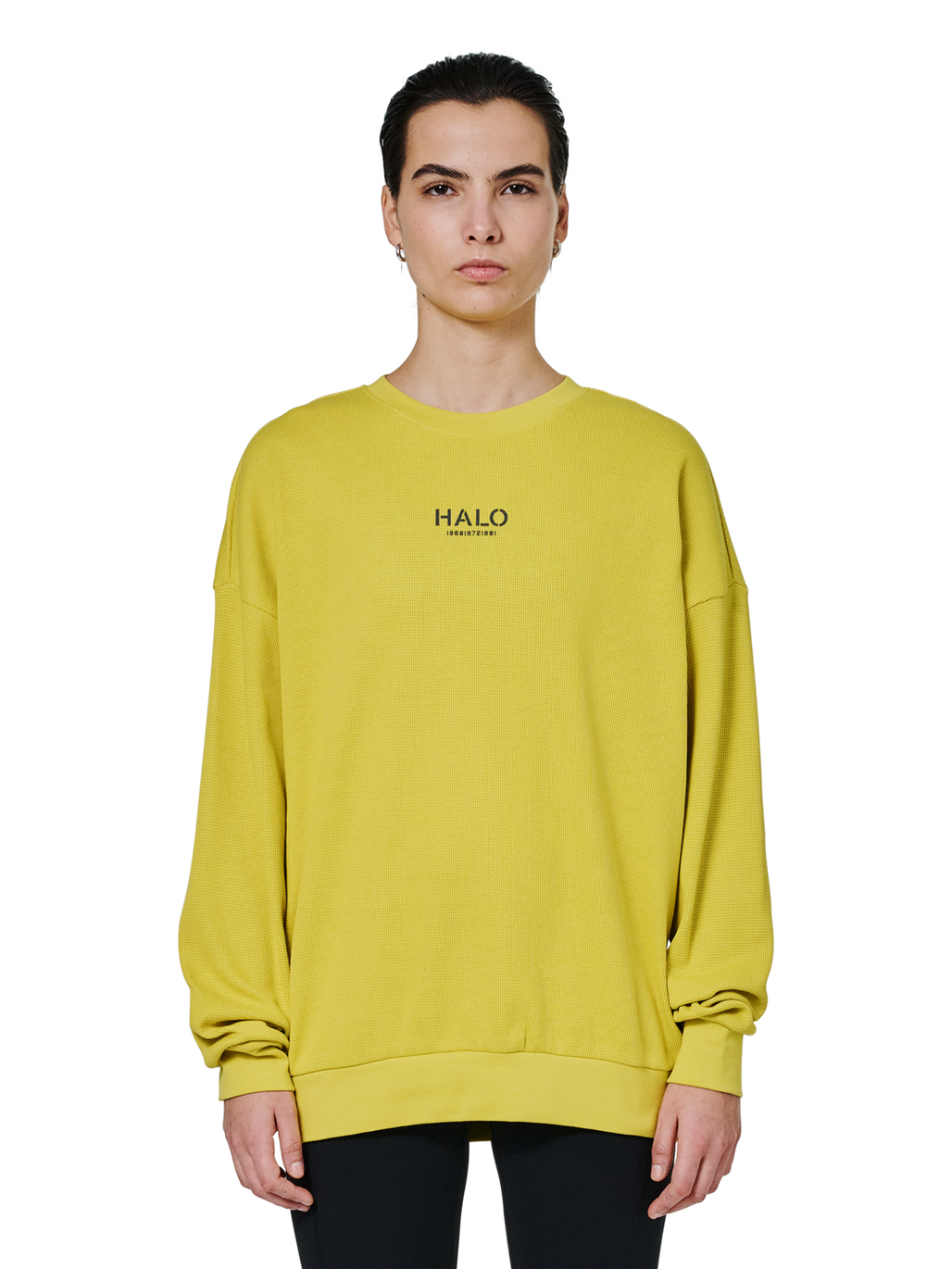 HALO AVIATION WAFFLE CREW, WARM OLIVE, model
