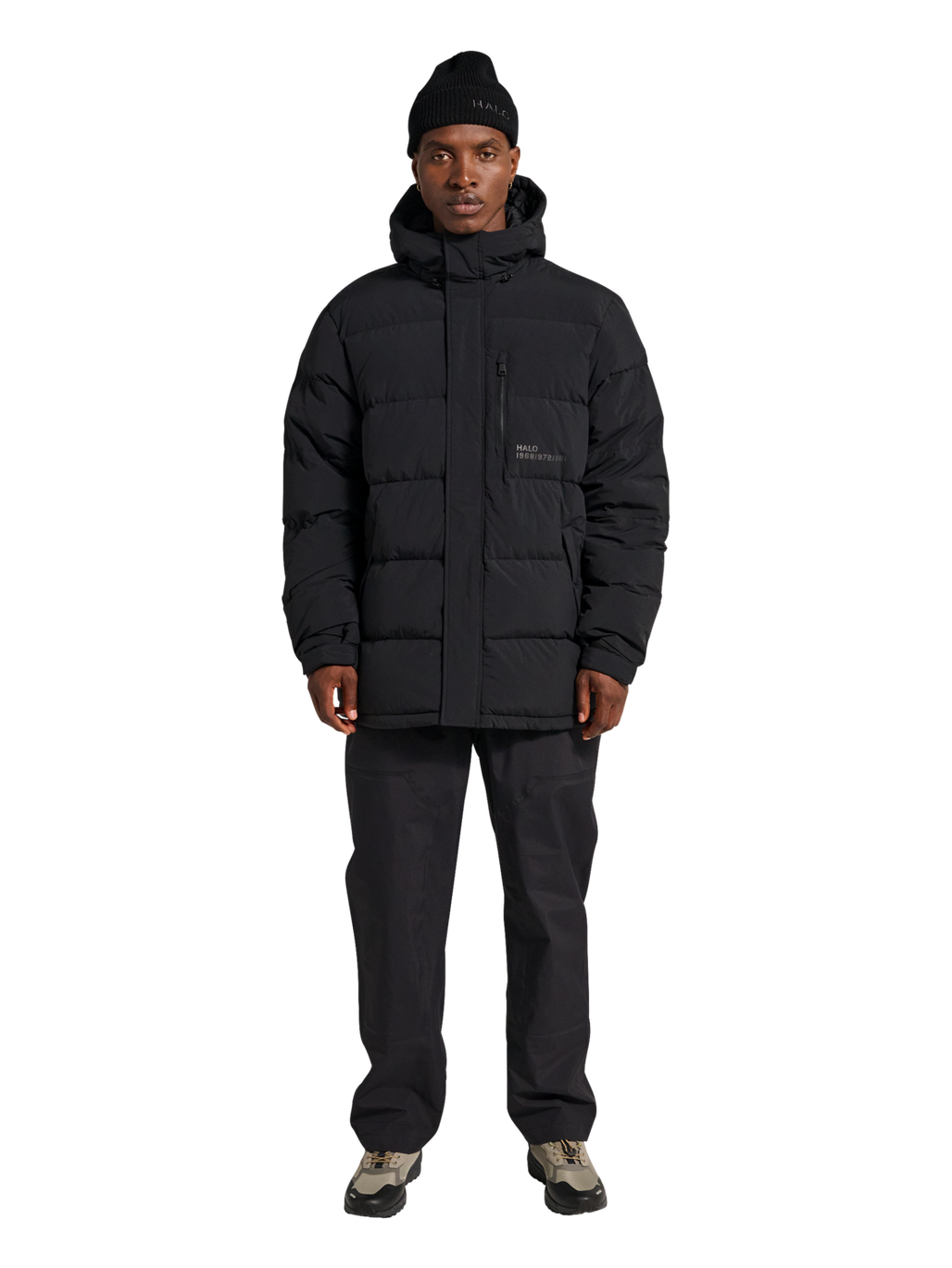 HALO MOUNTAIN DOWN JACKET, BLACK, model