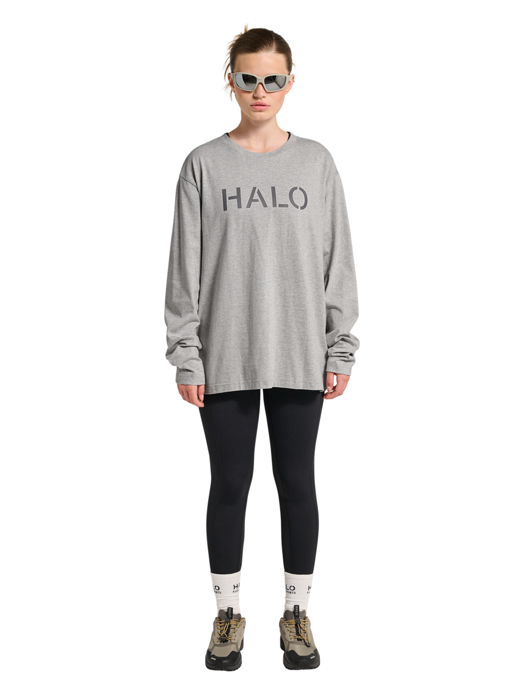 HALO UNIFORM LS, LIGHT GREY MELANGE, model