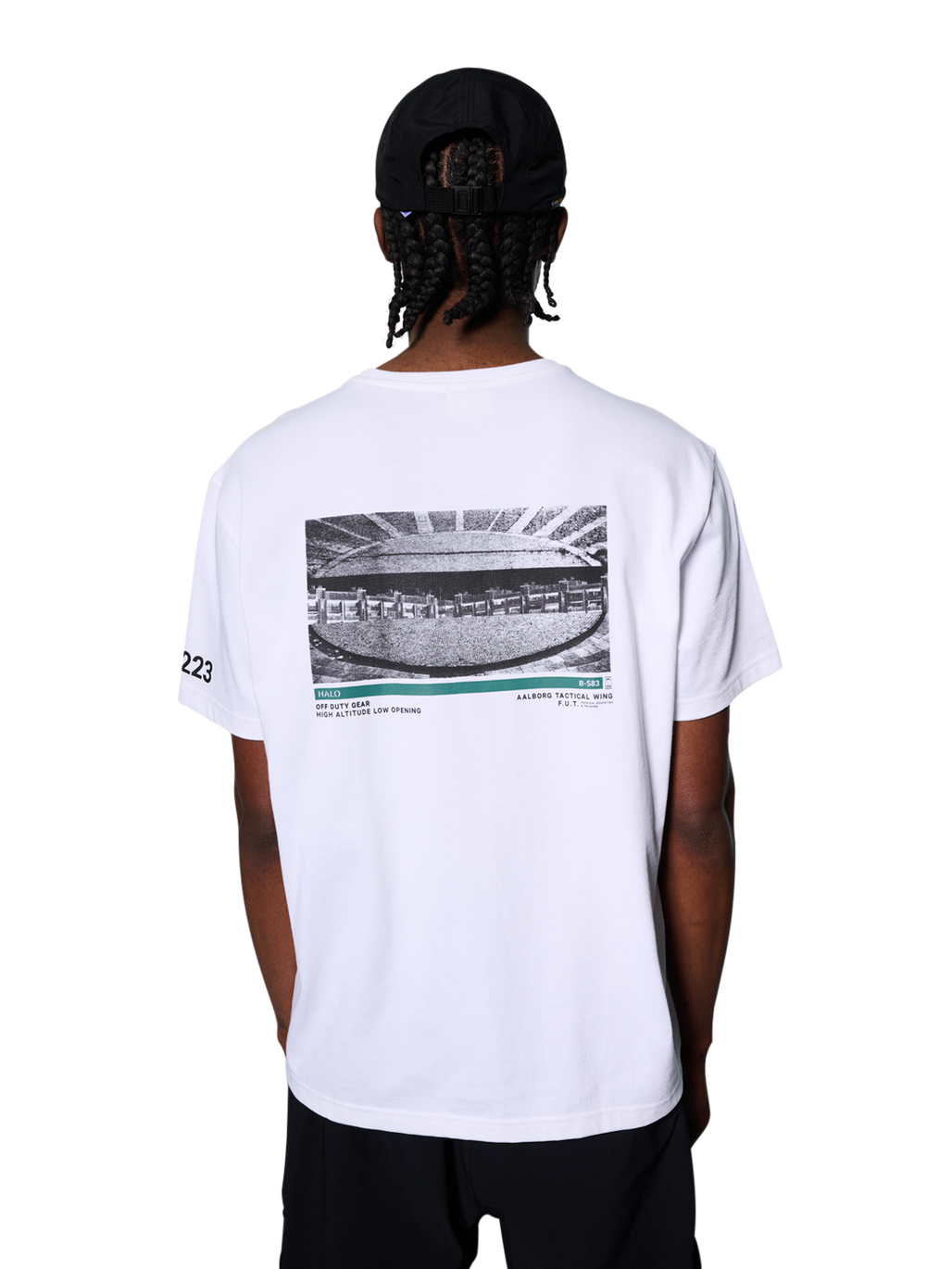 HALO AIRBORNE T-SHIRT, WHITE, model