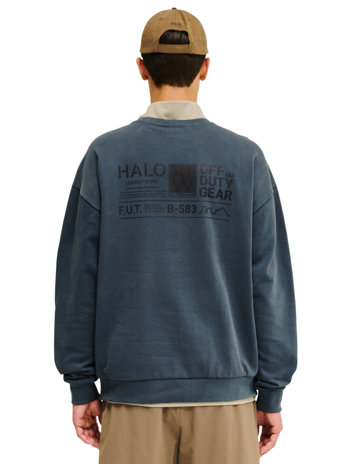 HALO GRAPHIC CREW 01, DARK SLATE, model
