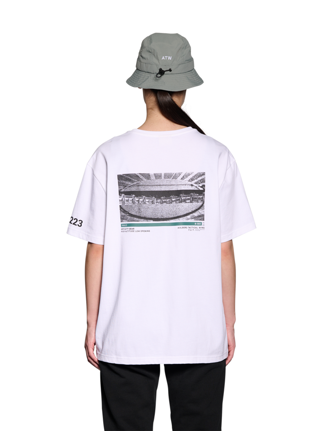 HALO AIRBORNE T-SHIRT, WHITE, model
