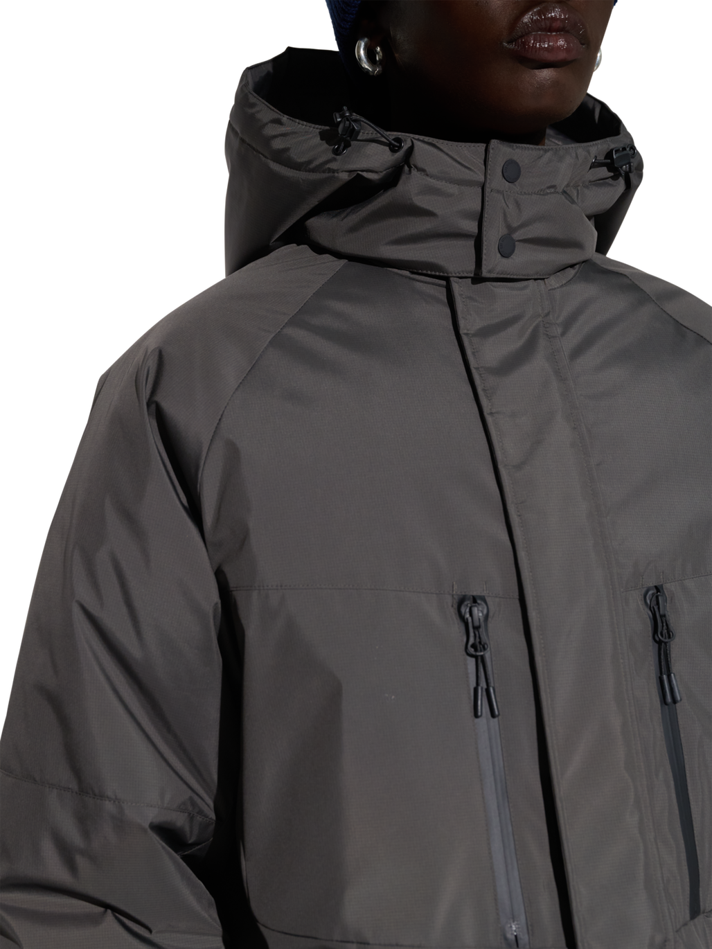 HALO SHIELD THERMOLITE PARKA, RAVEN, model