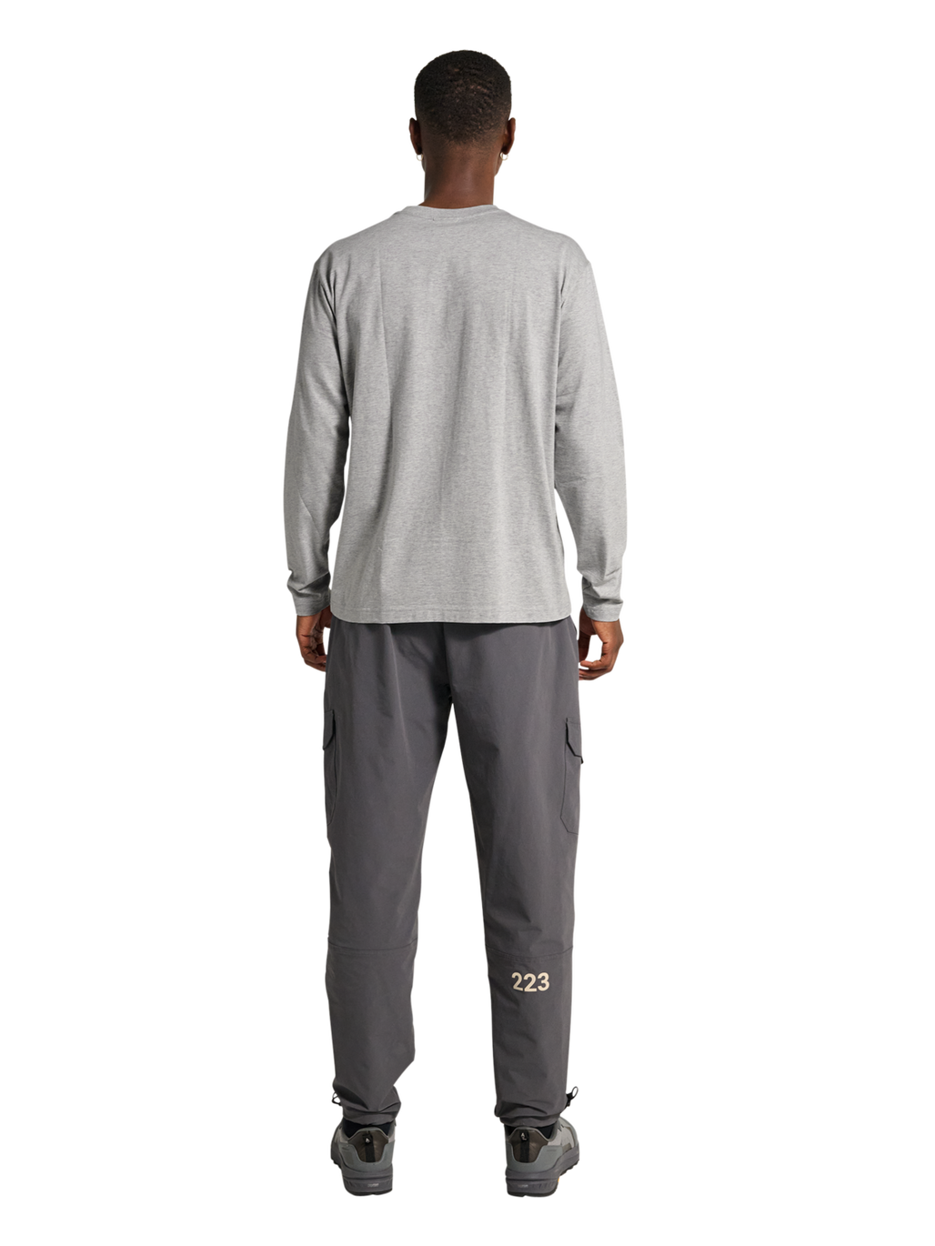 HALO UNIFORM LS, LIGHT GREY MELANGE, model