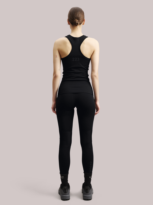 HALO WOMENS RACERBACK TANK, BLACK, model