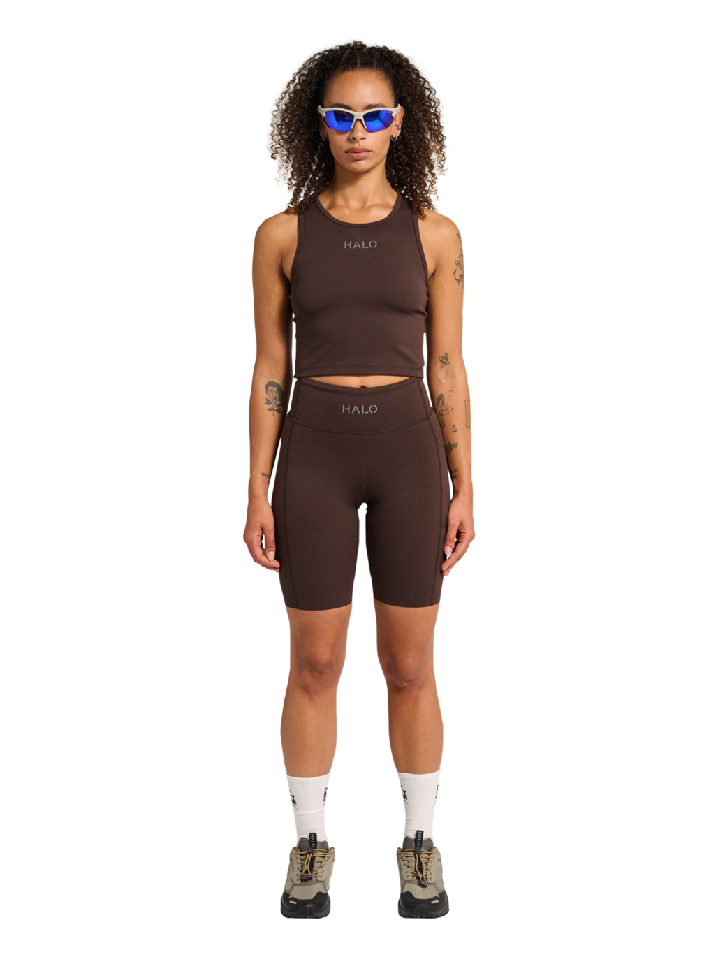 HALO WOMEN TRAINING SPRINTERS, CHOCOLATE TORTE, model