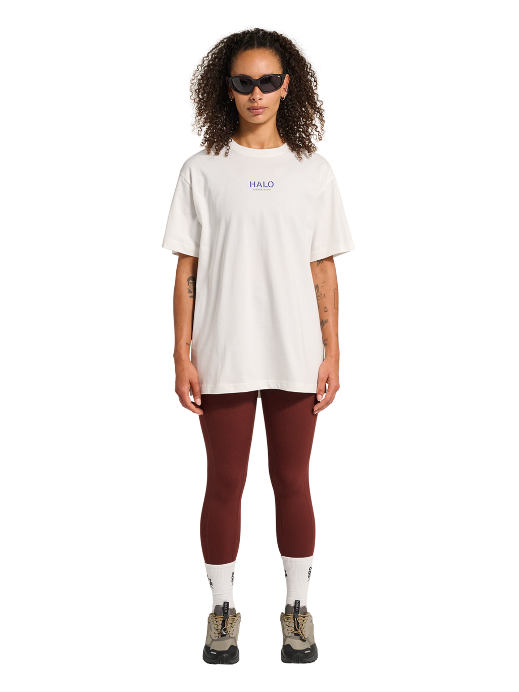 HALO GRAPHIC T-SHIRT, MARSHMALLOW, model