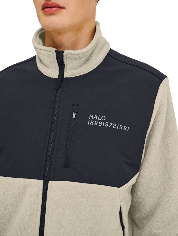 HALO BLOCKED ZIP FLEECE, SENECA ROCK, model