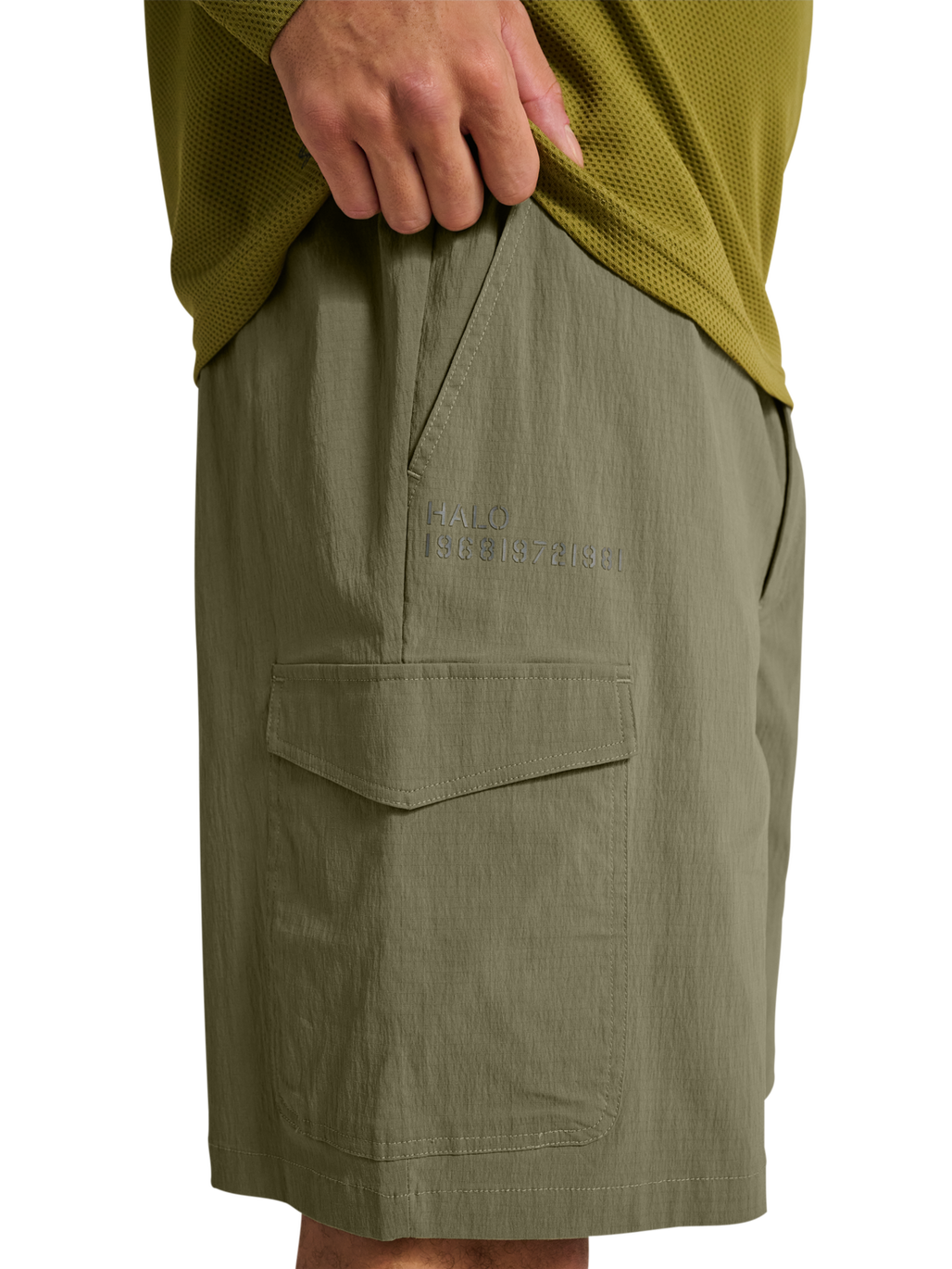 HALO NOVA SHORTS, MERMAID, model