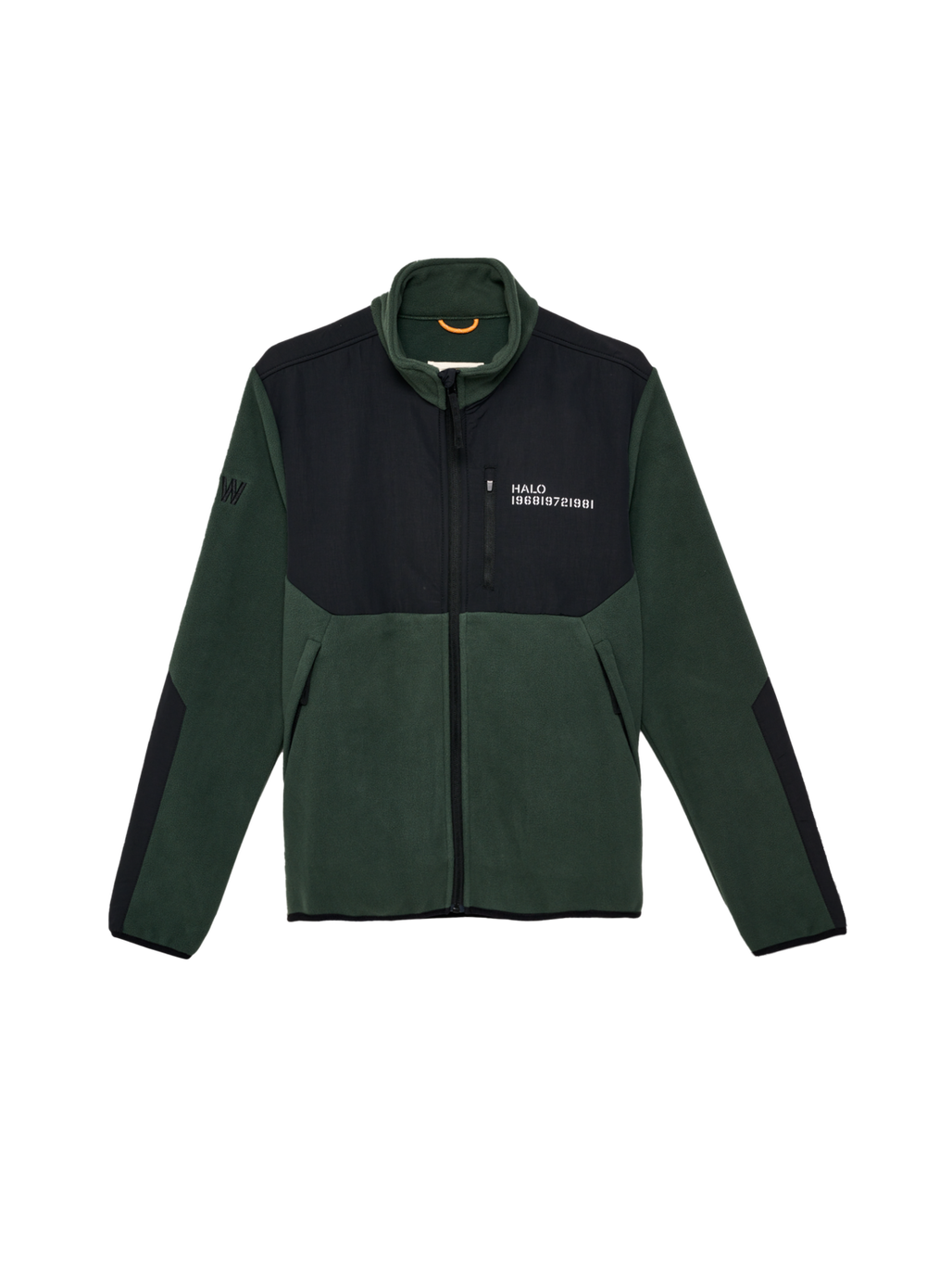 HALO BLOCKED ZIP FLEECE, DEEP FOREST, packshot