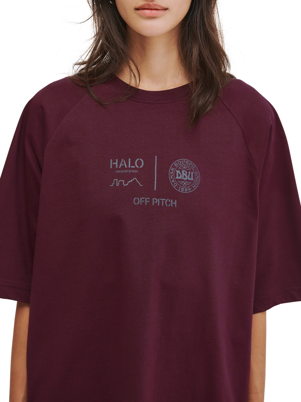 HALO DBU BOXY T-SHIRT, PORT ROYALE, model