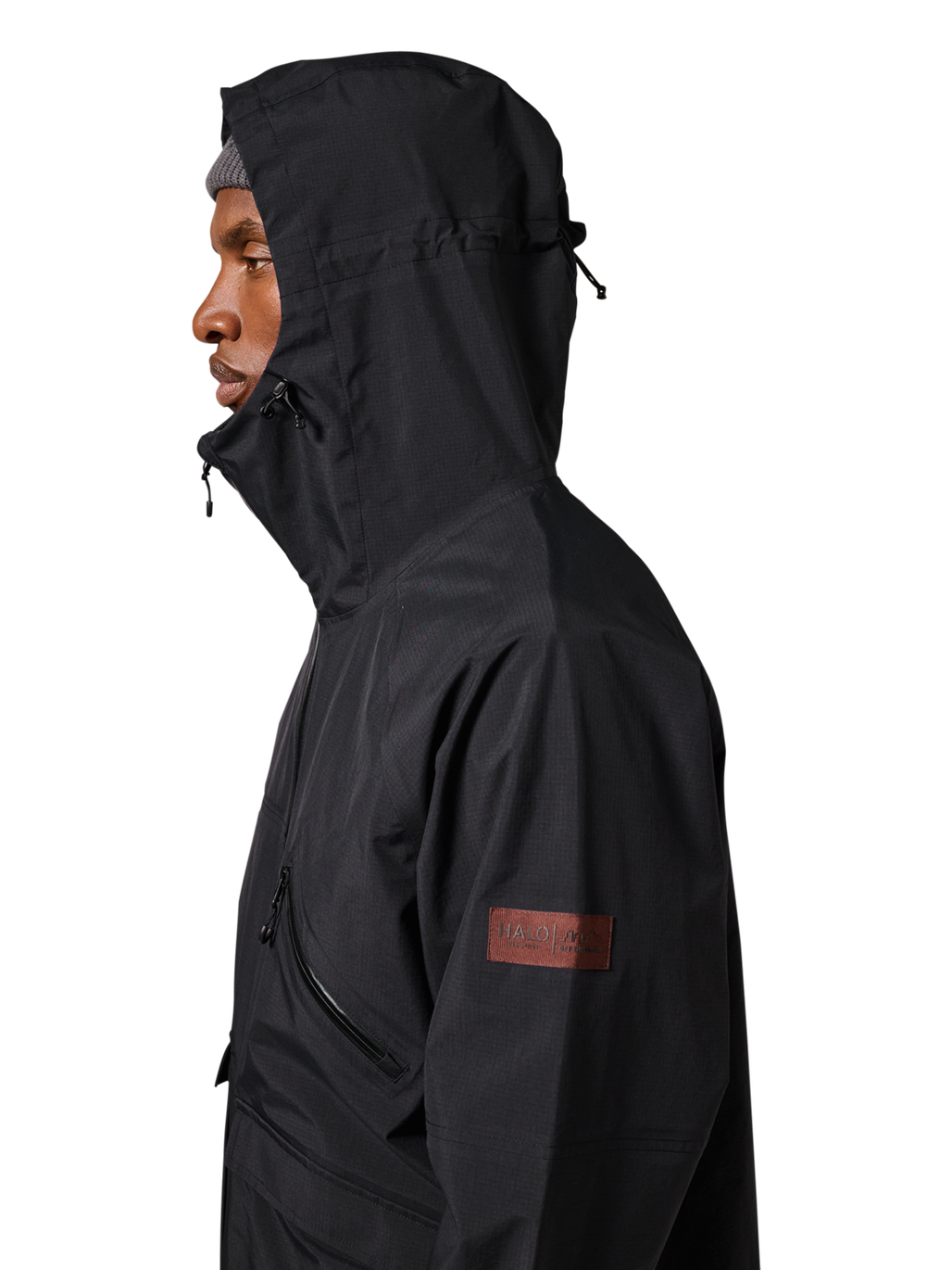 HALO GHOST SHELL JACKET, BLACK, model