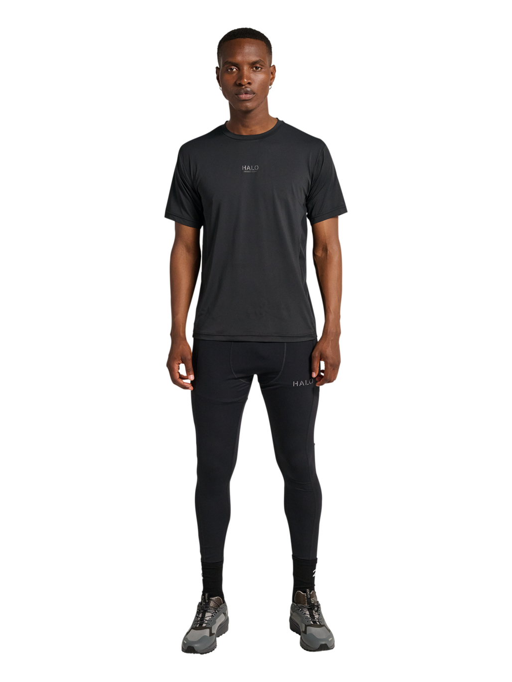 HALO MENS TRAINING TIGHTS, BLACK, model