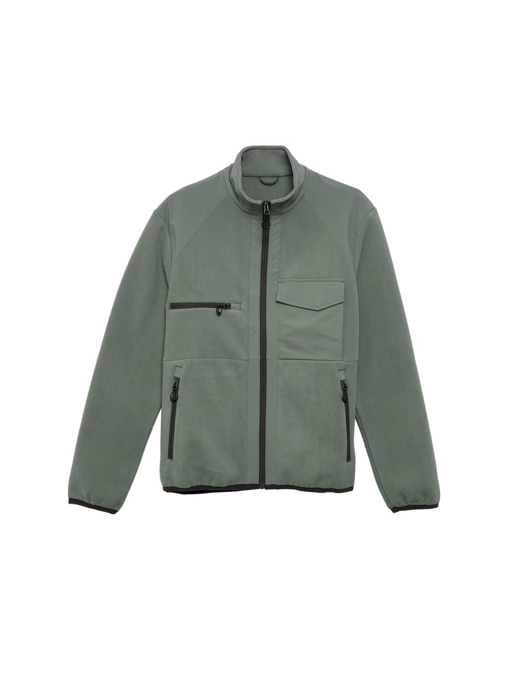 HALO PANELED FLEECE JACKET, AGAVE GREEN, packshot