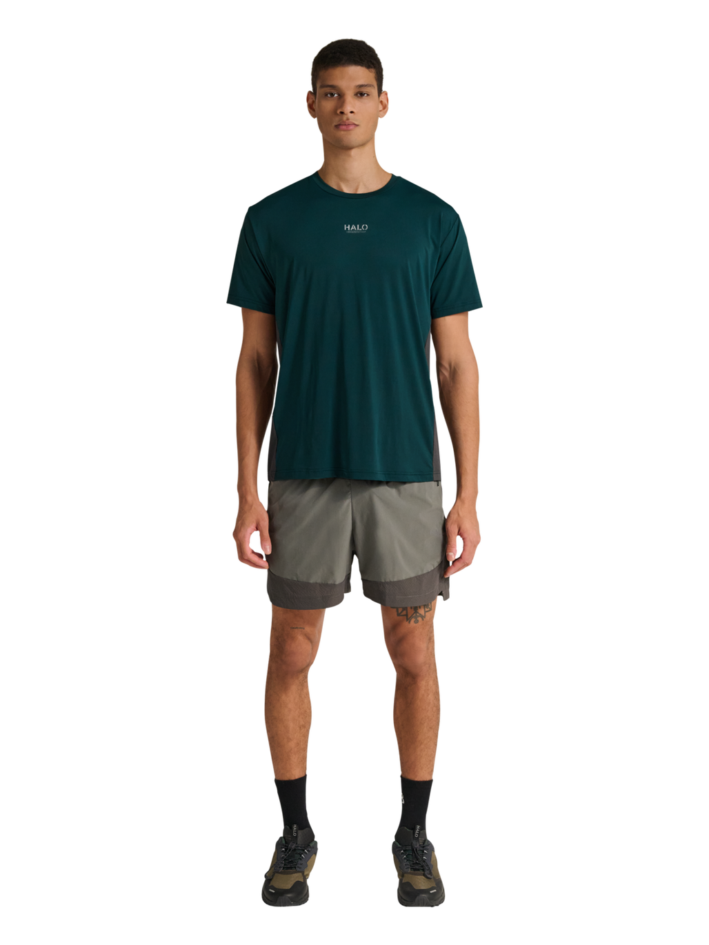 HALO DIVISION T-SHIRT, SEA MOSS, model