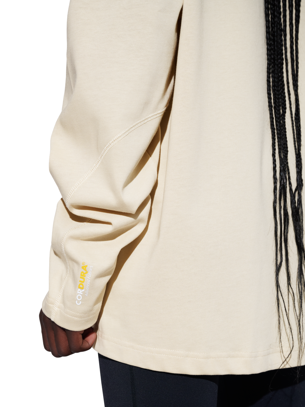 HALO CORDURA L/S T-SHIRT, OYSTER GRAY, model