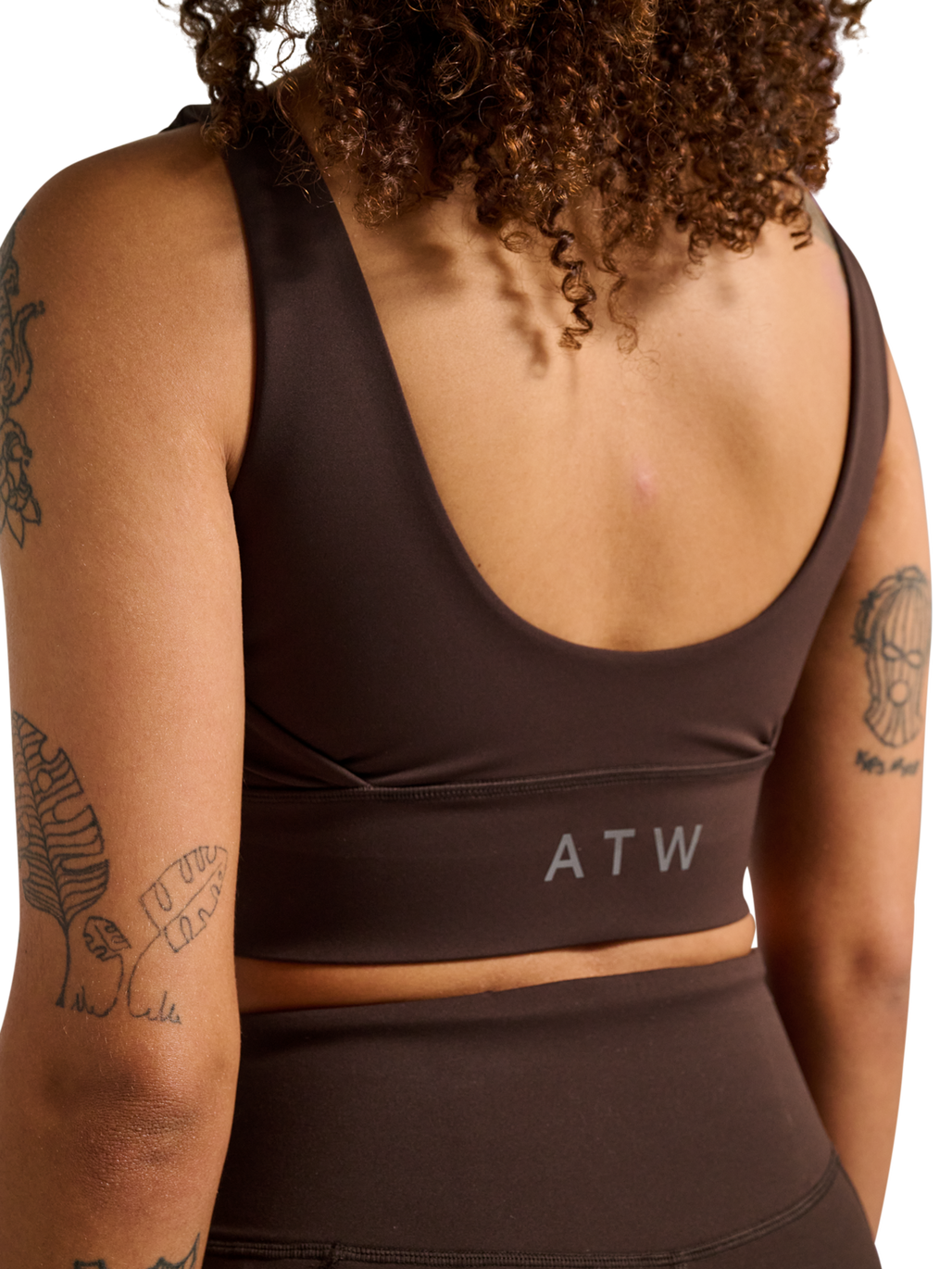 HALO WOMEN TRAINING BRA, CHOCOLATE TORTE, model