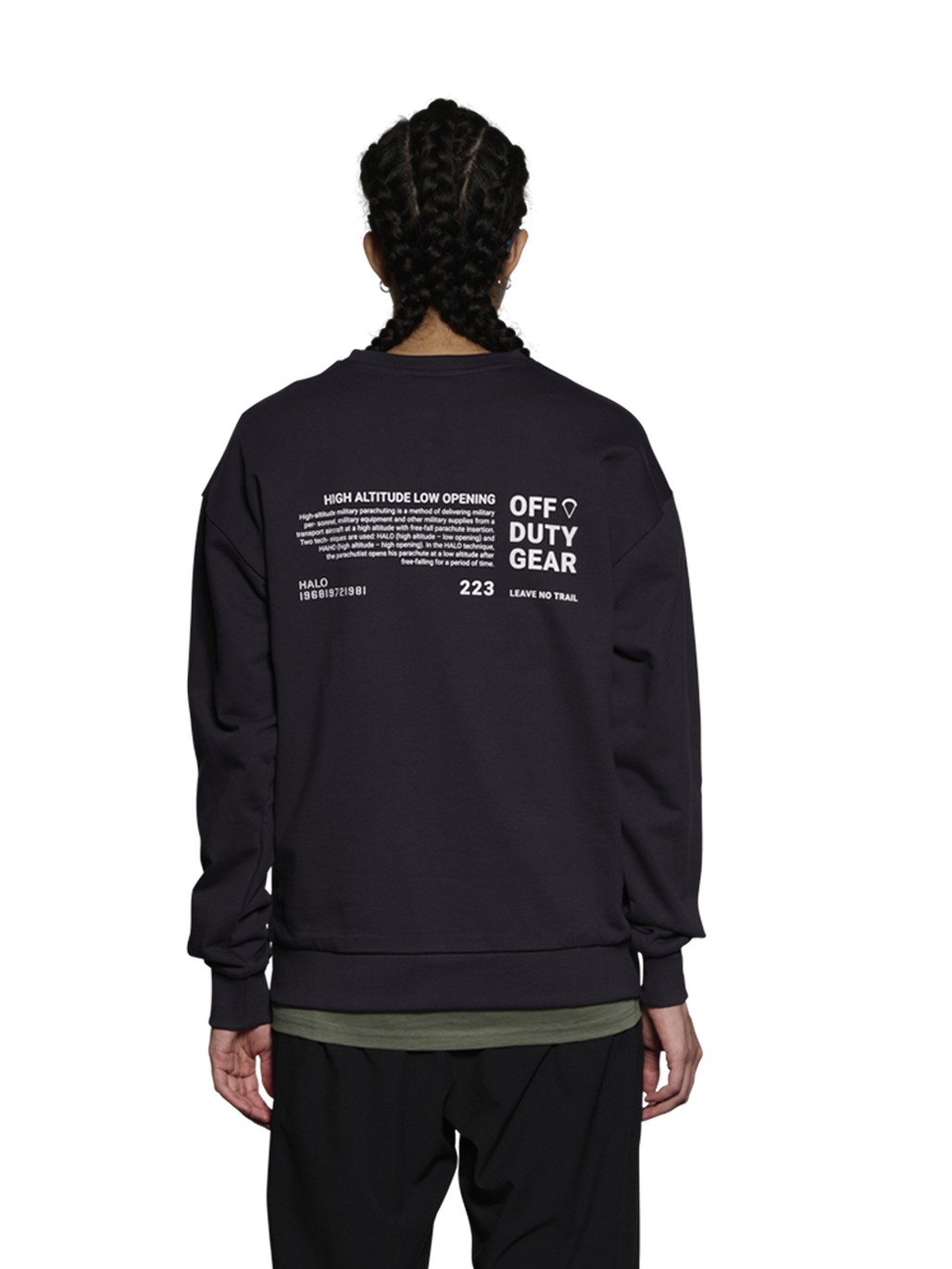 HALO LOGO GRAPHIC CREW, DEEP WELL, model