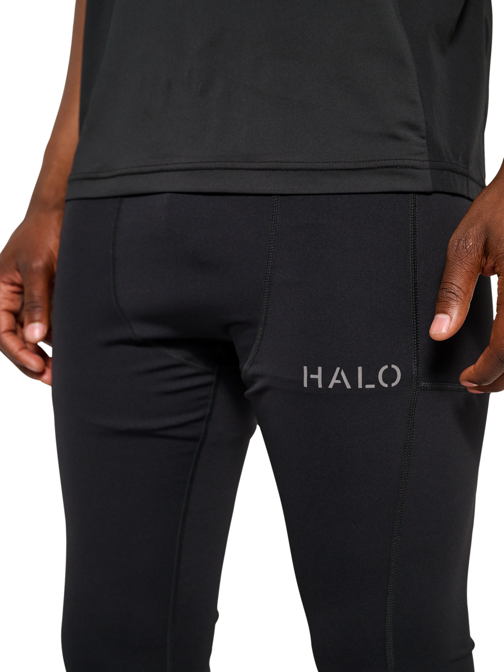 HALO MENS TRAINING TIGHTS, BLACK, model